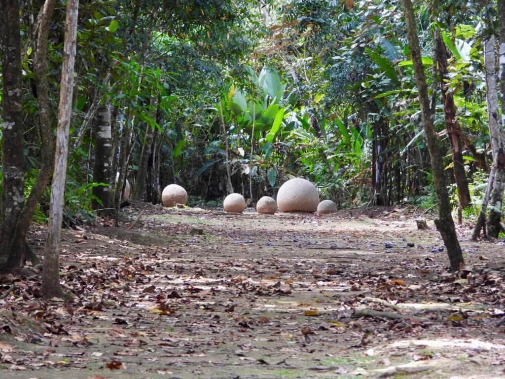 stone spheres and forest